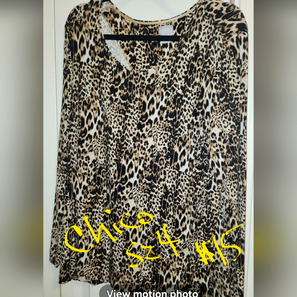 SOLD***Chico's Leopard Tunic, sz 4